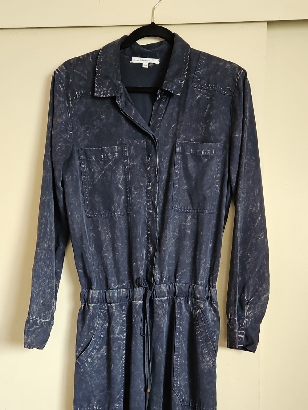 Young Fabulous & Broke Long Sleeve Jumpsuit Midnight Acid Wash Size Medium - Picture 8 of 16